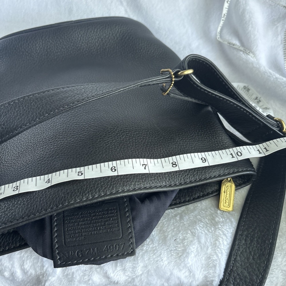Vintage COACH Sonoma Bucket Zip Bag Black Pebble Leather 4907 90s Costa Rica - Picture 14 of 16
